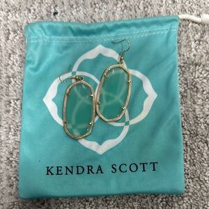 Kendra Scott Gold and Teal Earrings
